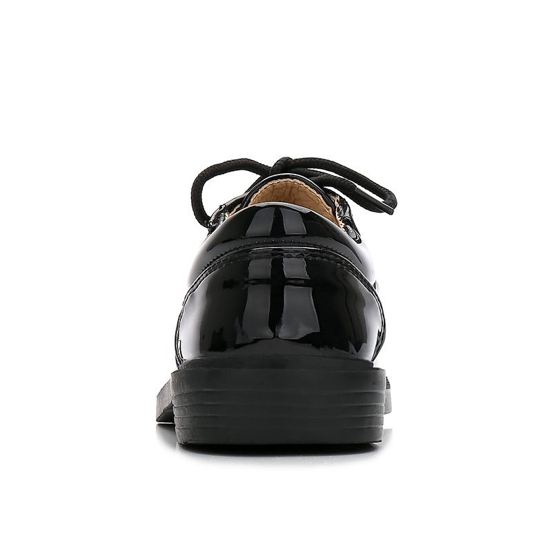 Dress Shoes Boys' Leather Shoes Black Patent Leather Shoes New British Style Flower Children's Shoes for Primary Secondary School Students Boys Children's Performance Shoes