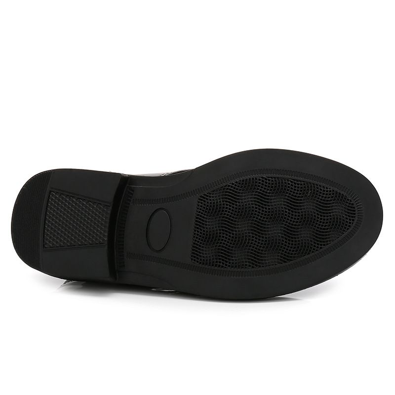 Dress Shoes Boys' Leather Shoes Black Patent Leather Shoes New British Style Flower Children's Shoes for Primary Secondary School Students Boys Children's Performance Shoes