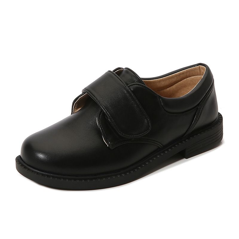 Dress Shoes Boys' Leather Shoes Black Patent Leather Shoes New British Style Flower Children's Shoes for Primary Secondary School Students Boys Children's Performance Shoes