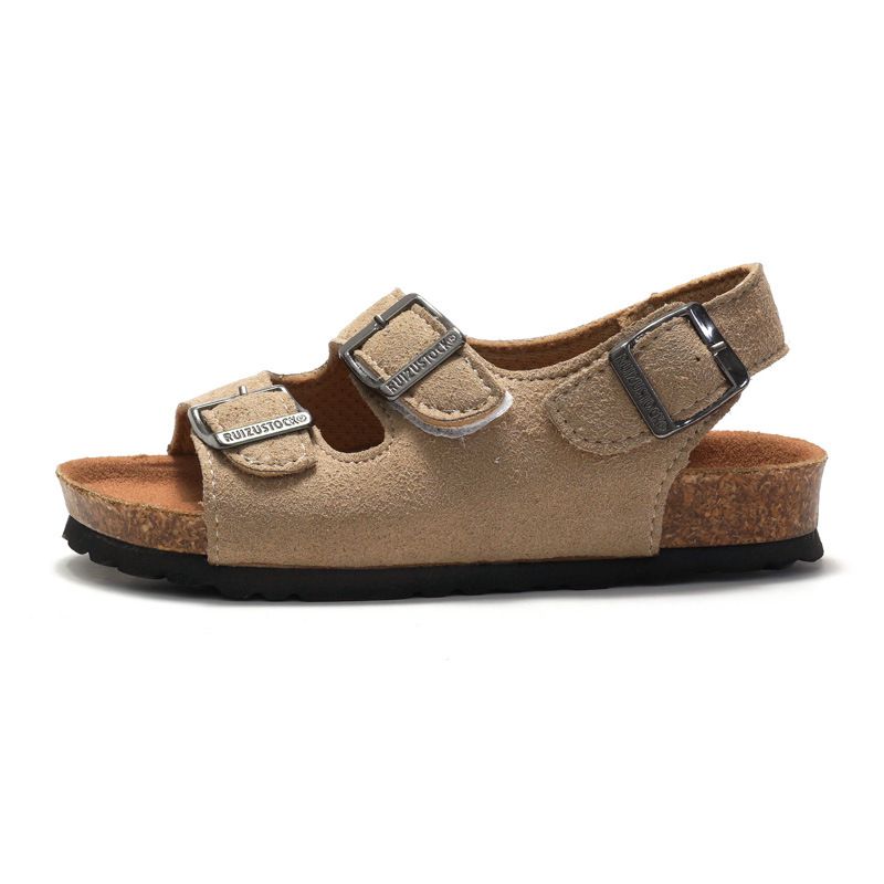Sandal Boy Sandal Girl Sandal Shoe Spring Summer Children's Boys Girls' Cork Sandals Trendy Beach Double Ring Sandals