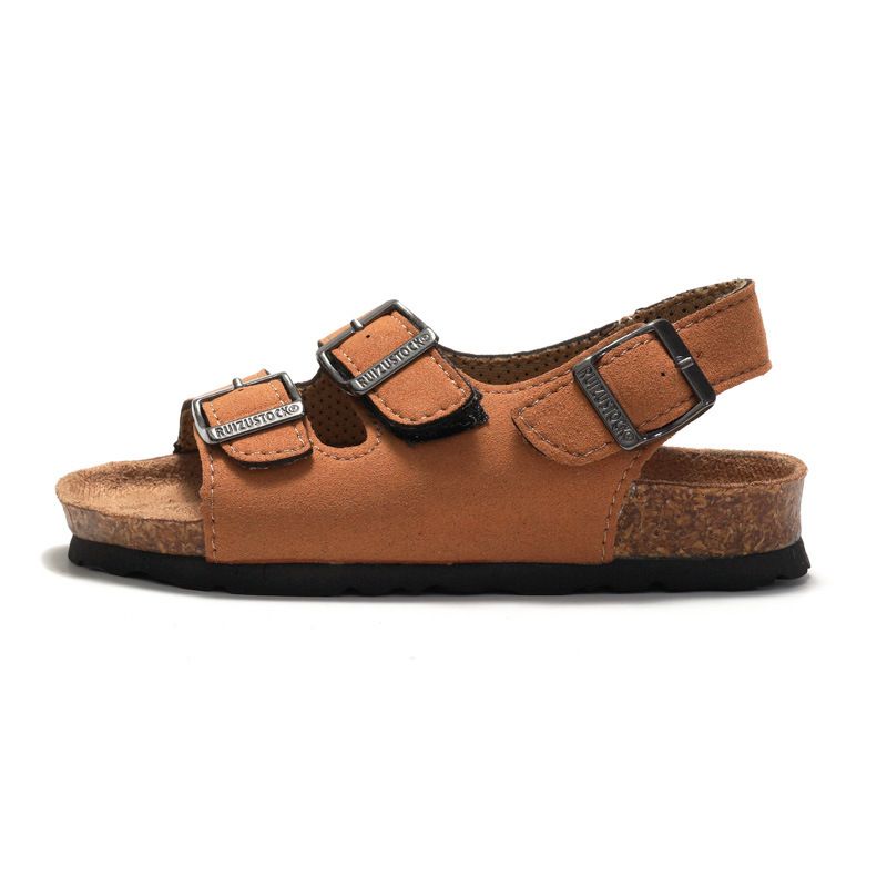 Sandal Boy Sandal Girl Sandal Shoe Spring Summer Children's Boys Girls' Cork Sandals Trendy Beach Double Ring Sandals