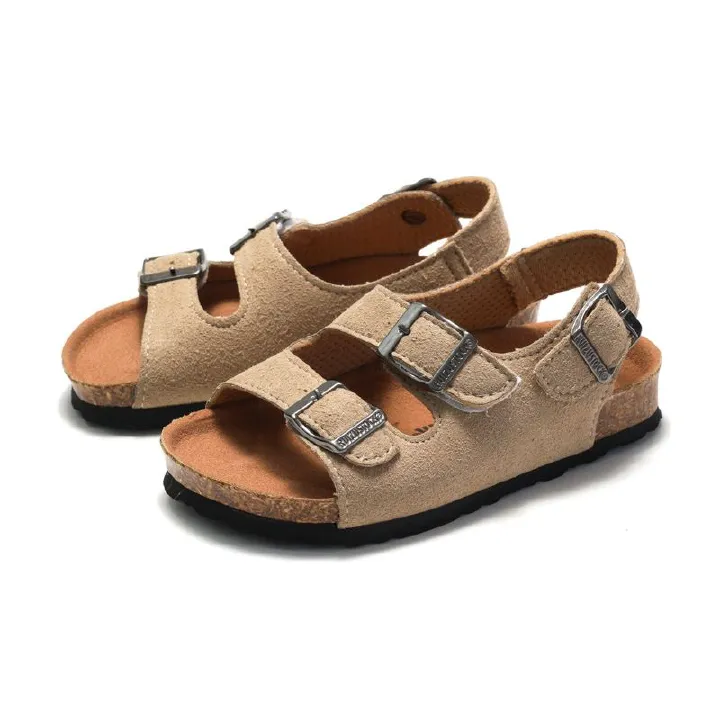 Sandal Boy Sandal Girl Sandal Shoe Spring Summer Children's Boys Girls' Cork Sandals Trendy Beach Double Ring Sandals