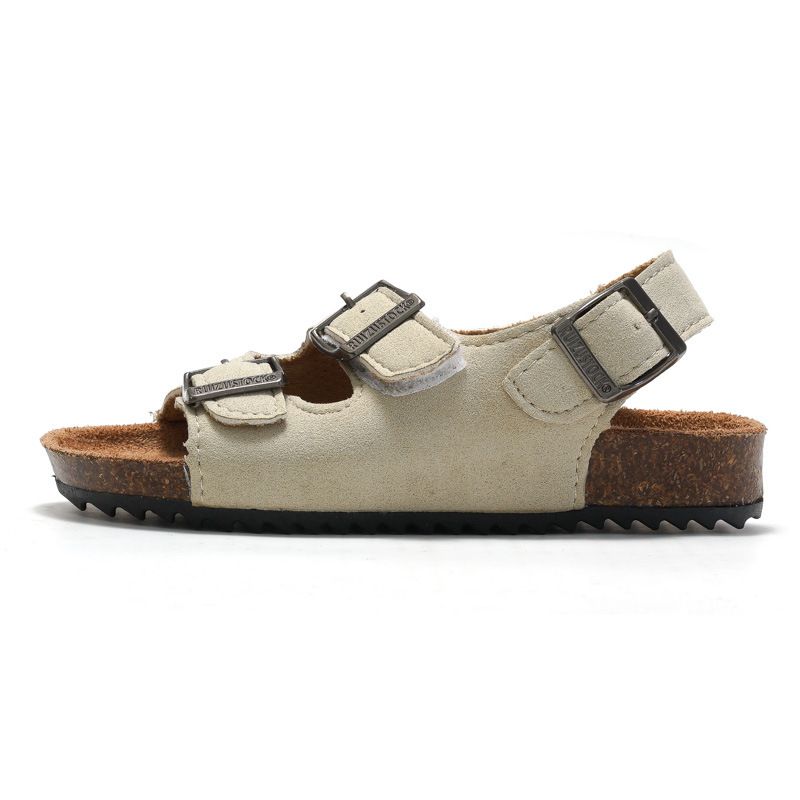 Sandal Boy Sandal Girl Sandal Shoe Spring Summer Children's Boys Girls' Cork Sandals Trendy Beach Double Ring Sandals