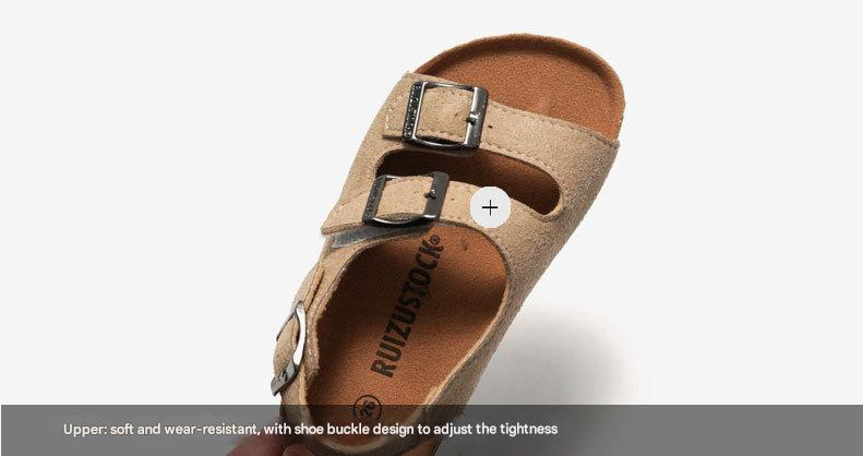 Sandal Boy Sandal Girl Sandal Shoe Spring Summer Children's Boys Girls' Cork Sandals Trendy Beach Double Ring Sandals