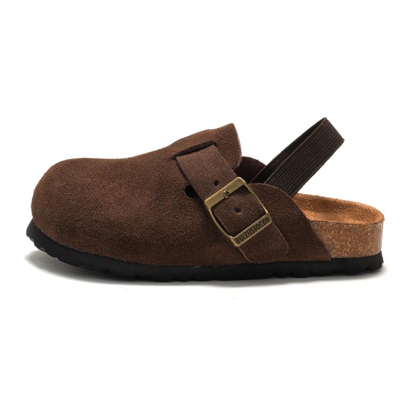 Sandal Boy Sandal Girl Sandal Shoe Autumn Winter Children's Cork Sandals Genuine Leather Boys' Beach Slippers Girls' Frosted Leather Sandals