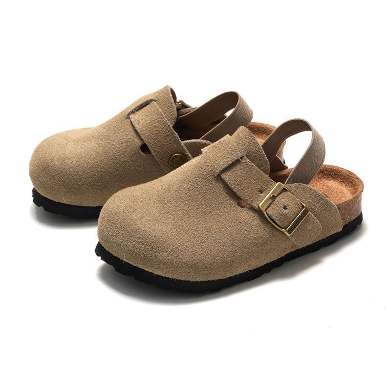 Sandal Boy Sandal Girl Sandal Shoe Autumn Winter Children's Cork Sandals Genuine Leather Boys' Beach Slippers Girls' Frosted Leather Sandals