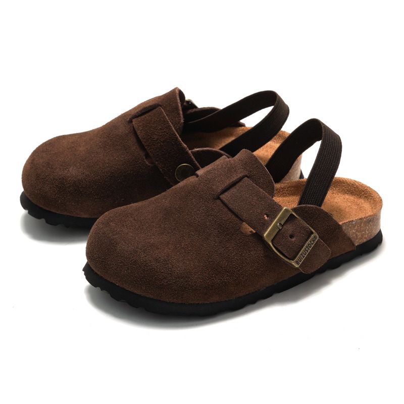 Sandal Boy Sandal Girl Sandal Shoe Autumn Winter Children's Cork Sandals Genuine Leather Boys' Beach Slippers Girls' Frosted Leather Sandals
