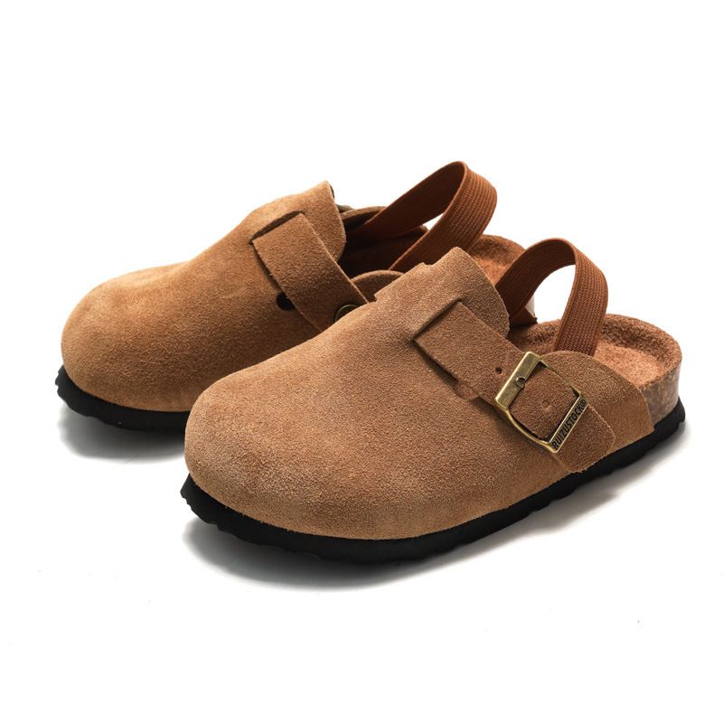 Sandal Boy Sandal Girl Sandal Shoe Autumn Winter Children's Cork Sandals Genuine Leather Boys' Beach Slippers Girls' Frosted Leather Sandals