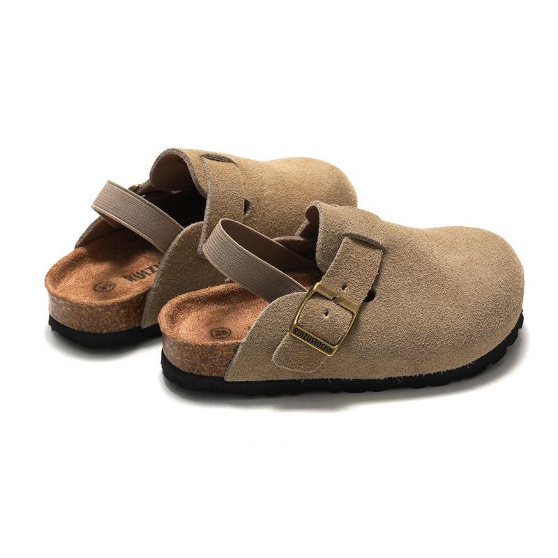 Sandal Boy Sandal Girl Sandal Shoe Autumn Winter Children's Cork Sandals Genuine Leather Boys' Beach Slippers Girls' Frosted Leather Sandals