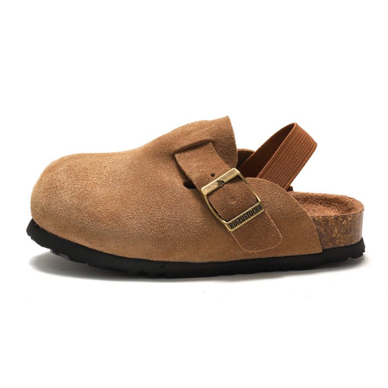 Sandal Boy Sandal Girl Sandal Shoe Autumn Winter Children's Cork Sandals Genuine Leather Boys' Beach Slippers Girls' Frosted Leather Sandals