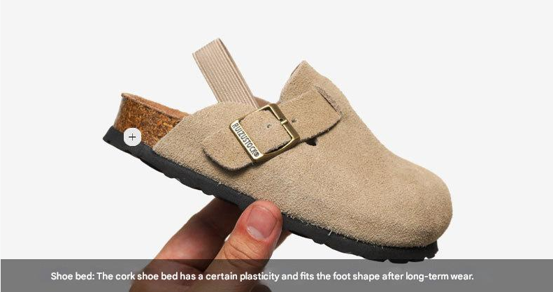 Sandal Boy Sandal Girl Sandal Shoe Autumn Winter Children's Cork Sandals Genuine Leather Boys' Beach Slippers Girls' Frosted Leather Sandals