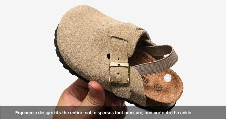 Sandal Boy Sandal Girl Sandal Shoe Autumn Winter Children's Cork Sandals Genuine Leather Boys' Beach Slippers Girls' Frosted Leather Sandals