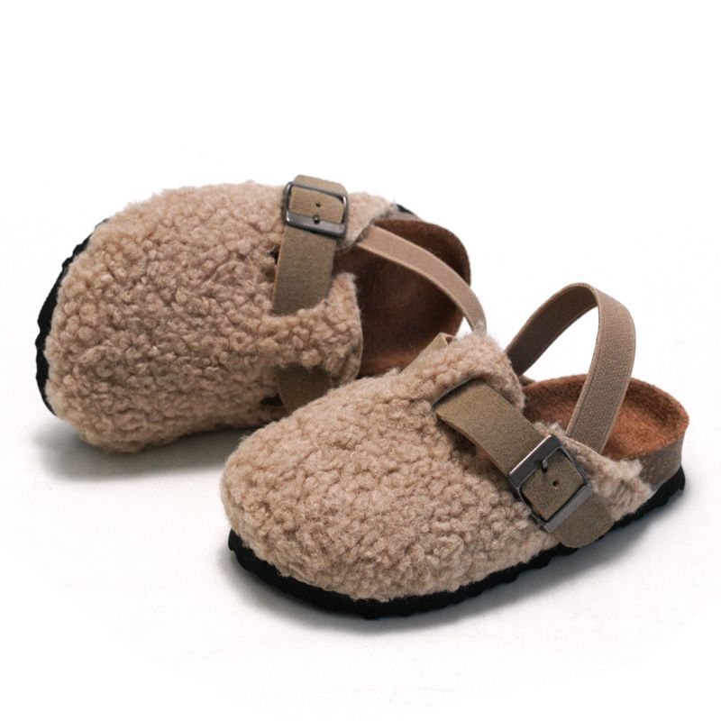 Sandal Boy Sandal Girl Sandal Shoe New Autumn Winter Children's Cork Slippers Boys Girls Outerwear Suede Warm Sandals