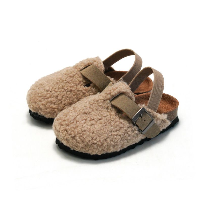 Sandal Boy Sandal Girl Sandal Shoe New Autumn Winter Children's Cork Slippers Boys Girls Outerwear Suede Warm Sandals