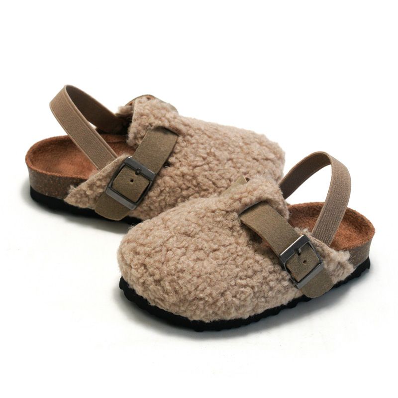 Sandal Boy Sandal Girl Sandal Shoe New Autumn Winter Children's Cork Slippers Boys Girls Outerwear Suede Warm Sandals