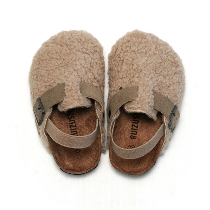 Sandal Boy Sandal Girl Sandal Shoe New Autumn Winter Children's Cork Slippers Boys Girls Outerwear Suede Warm Sandals