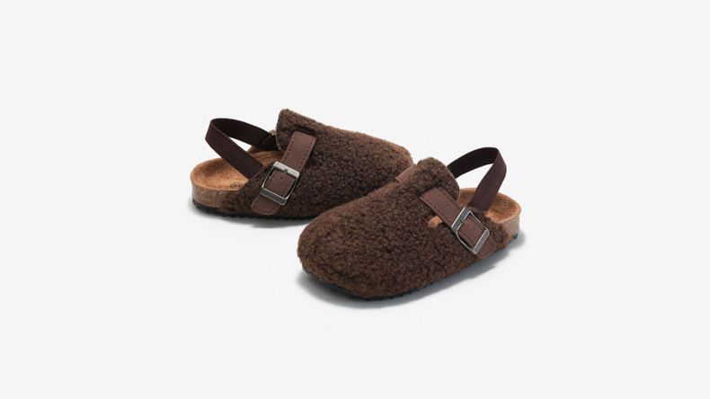 Sandal Boy Sandal Girl Sandal Shoe New Autumn Winter Children's Cork Slippers Boys Girls Outerwear Suede Warm Sandals