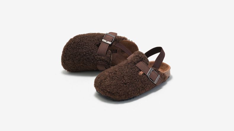 Sandal Boy Sandal Girl Sandal Shoe New Autumn Winter Children's Cork Slippers Boys Girls Outerwear Suede Warm Sandals
