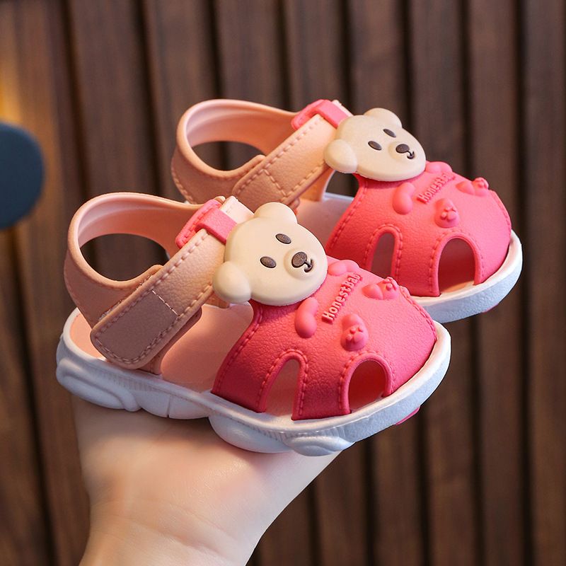 Sandal Boy Sandal Girl Sandal Shoe New Summer Solid Color Little Bear Children's Shoes Sandals Soft Soled Non Slip Shoes