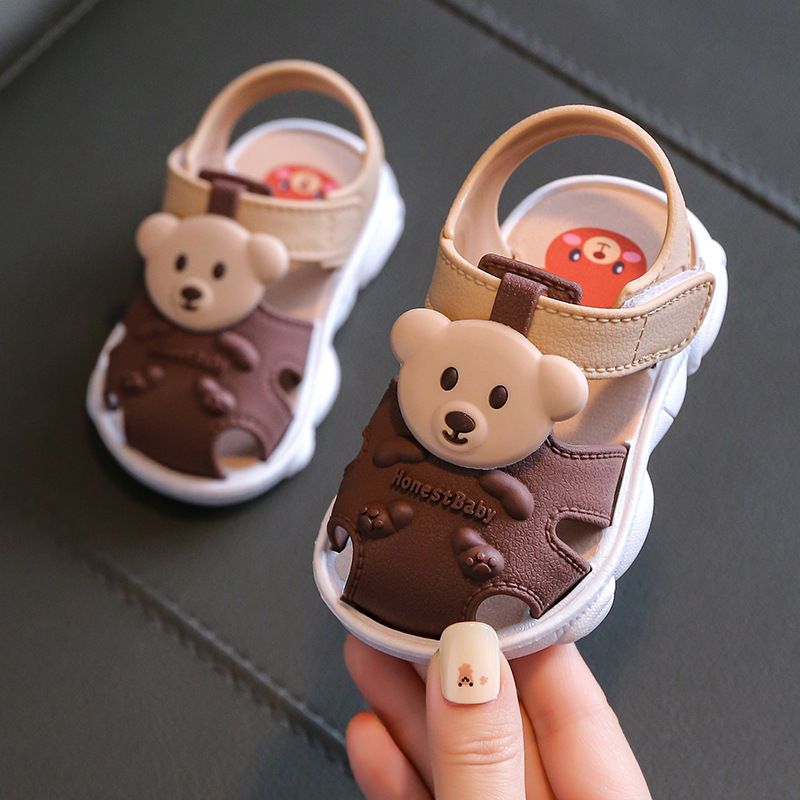 Sandal Boy Sandal Girl Sandal Shoe New Summer Solid Color Little Bear Children's Shoes Sandals Soft Soled Non Slip Shoes