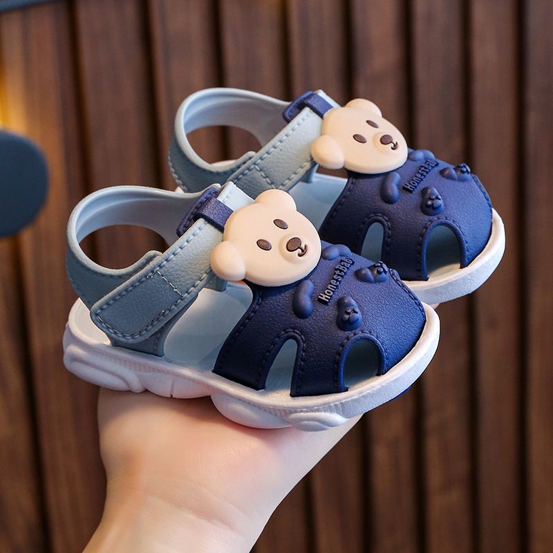 Sandal Boy Sandal Girl Sandal Shoe New Summer Solid Color Little Bear Children's Shoes Sandals Soft Soled Non Slip Shoes