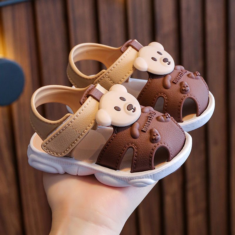 Sandal Boy Sandal Girl Sandal Shoe New Summer Solid Color Little Bear Children's Shoes Sandals Soft Soled Non Slip Shoes
