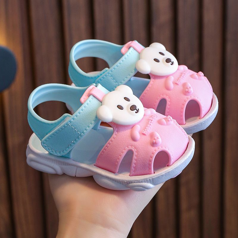 Sandal Boy Sandal Girl Sandal Shoe New Summer Solid Color Little Bear Children's Shoes Sandals Soft Soled Non Slip Shoes