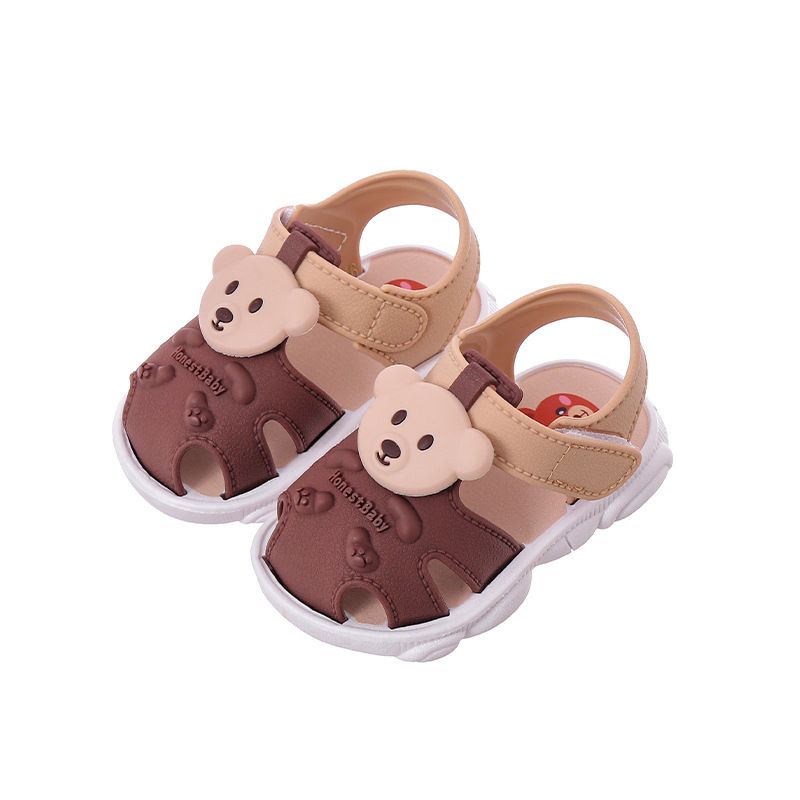 Sandal Boy Sandal Girl Sandal Shoe New Summer Solid Color Little Bear Children's Shoes Sandals Soft Soled Non Slip Shoes