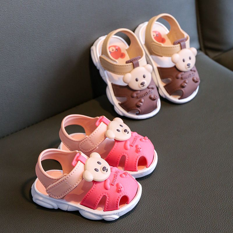 Sandal Boy Sandal Girl Sandal Shoe New Summer Solid Color Little Bear Children's Shoes Sandals Soft Soled Non Slip Shoes