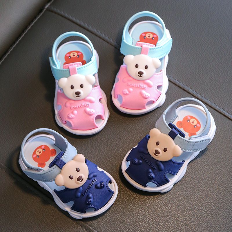 Sandal Boy Sandal Girl Sandal Shoe New Summer Solid Color Little Bear Children's Shoes Sandals Soft Soled Non Slip Shoes