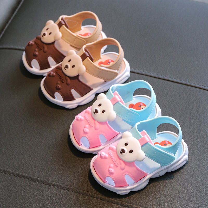Sandal Boy Sandal Girl Sandal Shoe New Summer Solid Color Little Bear Children's Shoes Sandals Soft Soled Non Slip Shoes