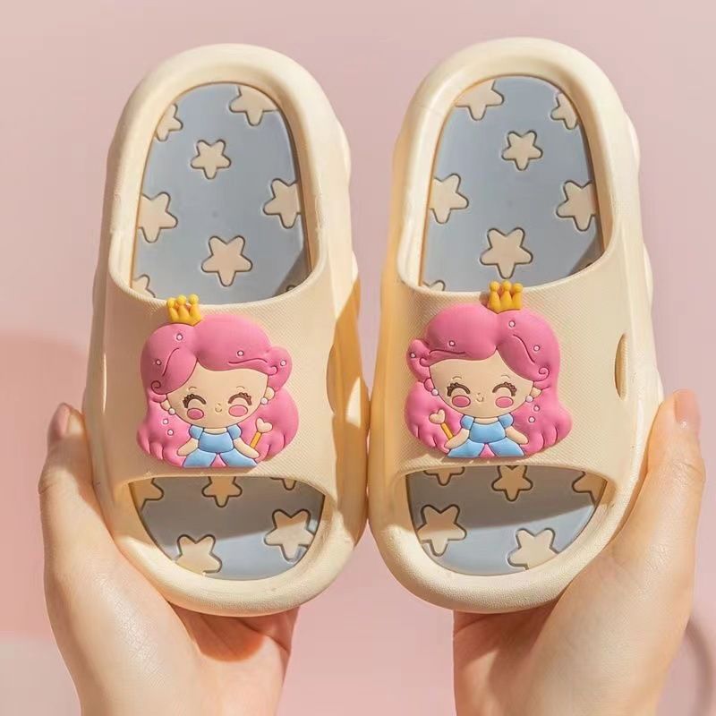 Children's Slippers Summer Girls Cartoon Cute Indoor Soft Bottom Anti Slip Bathroom Baby Boys Sandals Slippers