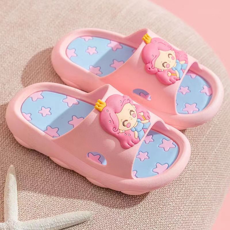 Children's Slippers Summer Girls Cartoon Cute Indoor Soft Bottom Anti Slip Bathroom Baby Boys Sandals Slippers
