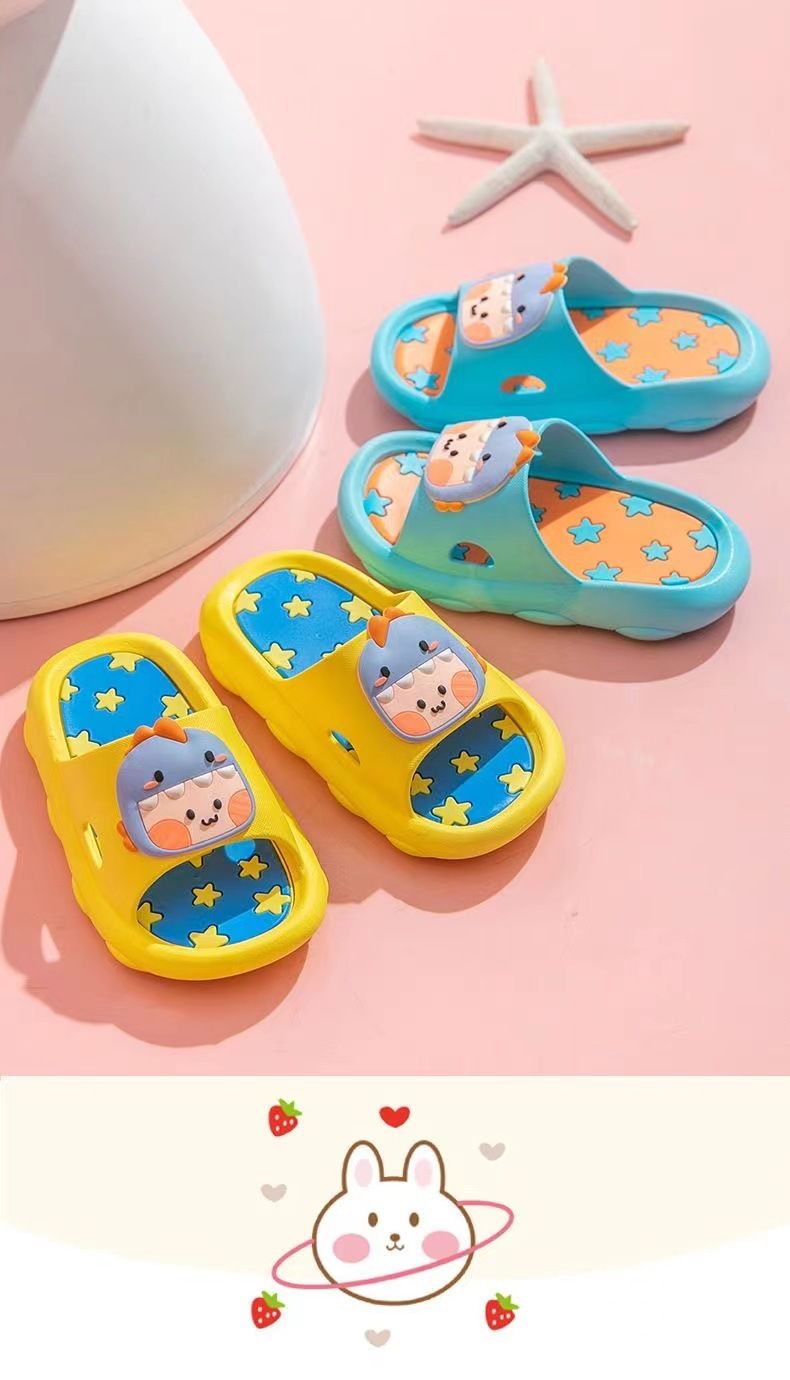 Children's Slippers Summer Girls Cartoon Cute Indoor Soft Bottom Anti Slip Bathroom Baby Boys Sandals Slippers