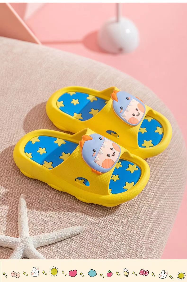 Children's Slippers Summer Girls Cartoon Cute Indoor Soft Bottom Anti Slip Bathroom Baby Boys Sandals Slippers