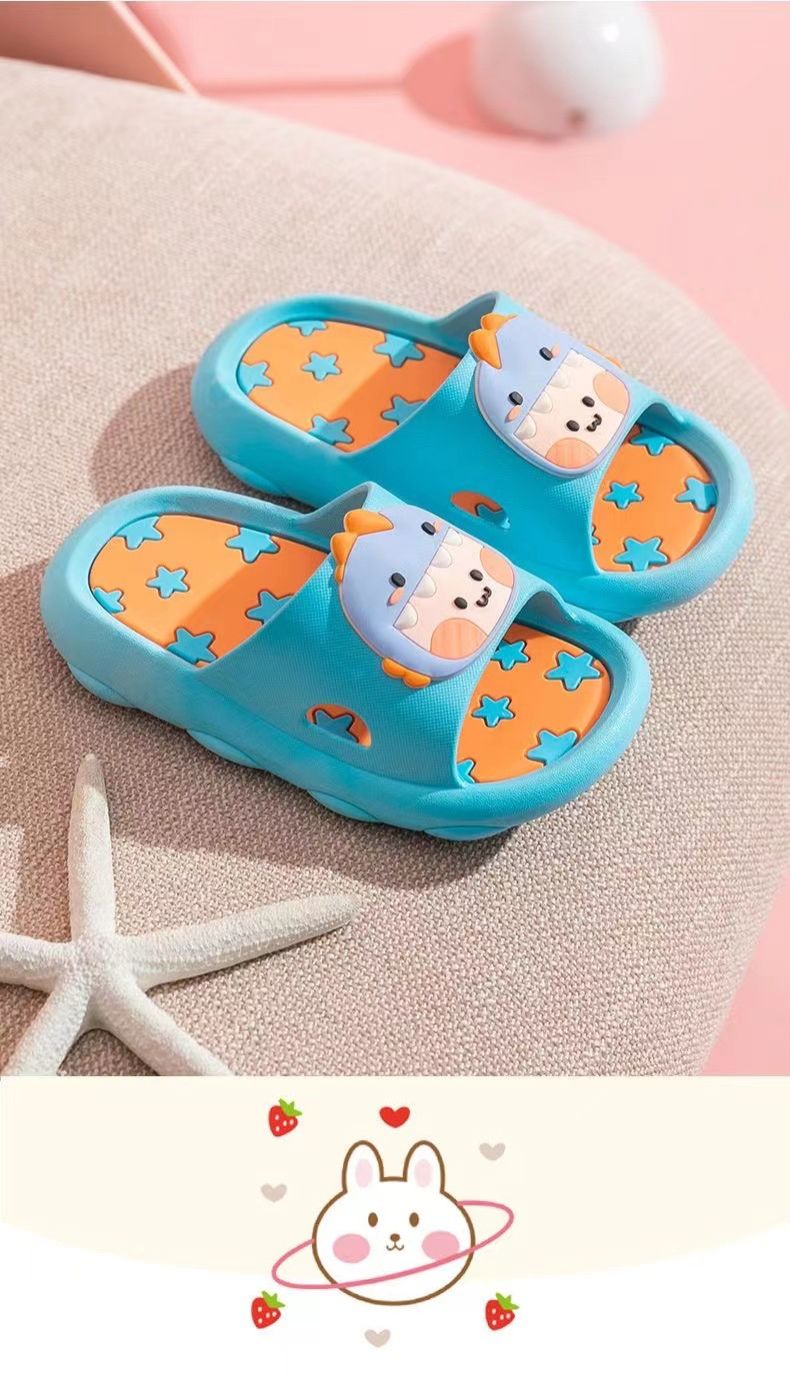 Children's Slippers Summer Girls Cartoon Cute Indoor Soft Bottom Anti Slip Bathroom Baby Boys Sandals Slippers