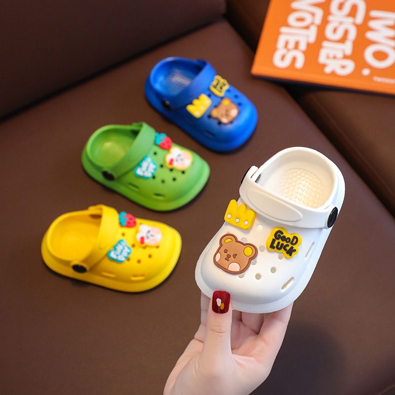 Children Slippers Summer Girl Cute Fruit Indoor Soft Bottom Anti Slip Boy Baby Household Cool Slippers Crocs
