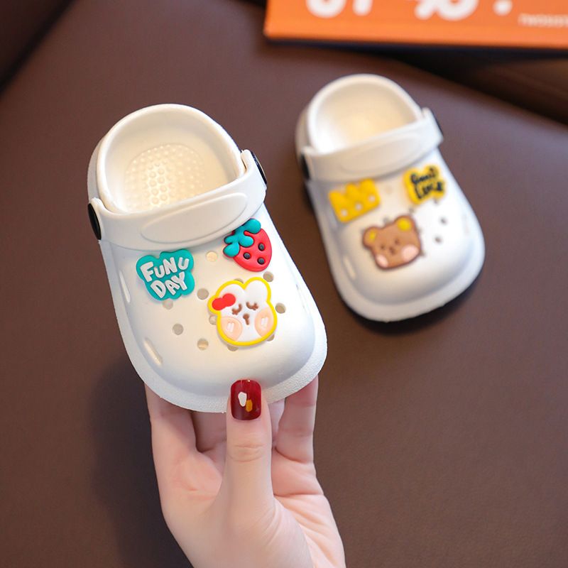 Children Slippers Summer Girl Cute Fruit Indoor Soft Bottom Anti Slip Boy Baby Household Cool Slippers Crocs
