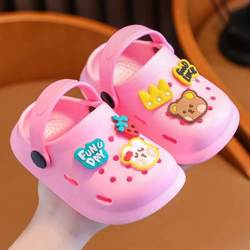 Children Slippers Summer Girl Cute Fruit Indoor Soft Bottom Anti Slip Boy Baby Household Cool Slippers Crocs