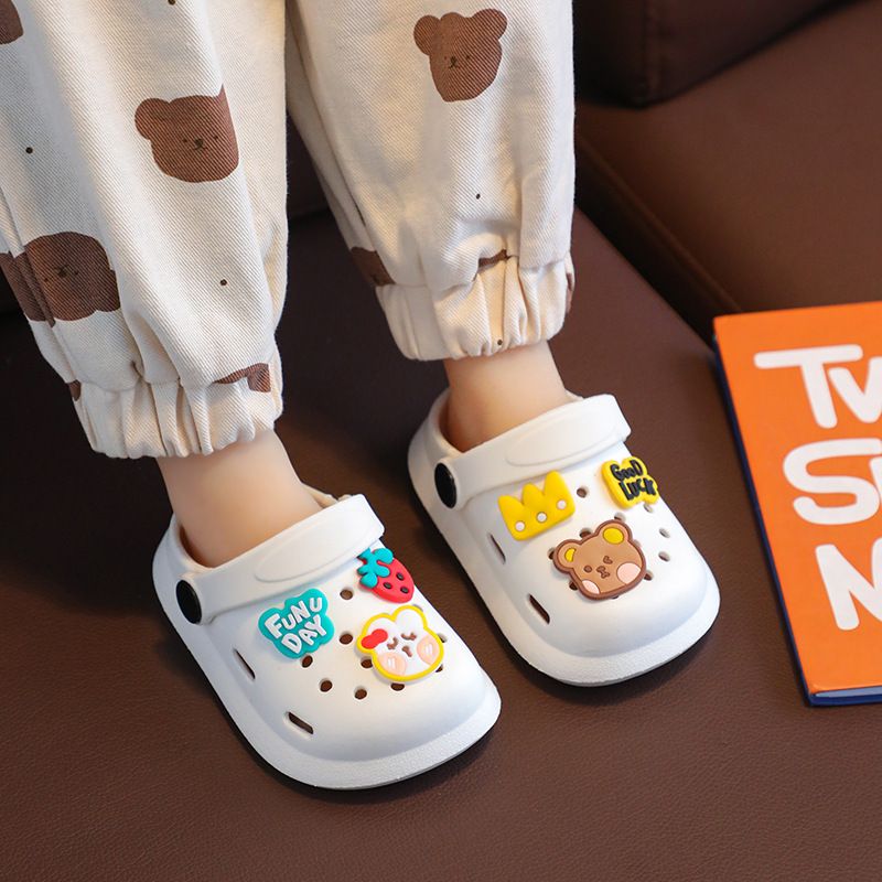 Children Slippers Summer Girl Cute Fruit Indoor Soft Bottom Anti Slip Boy Baby Household Cool Slippers Crocs