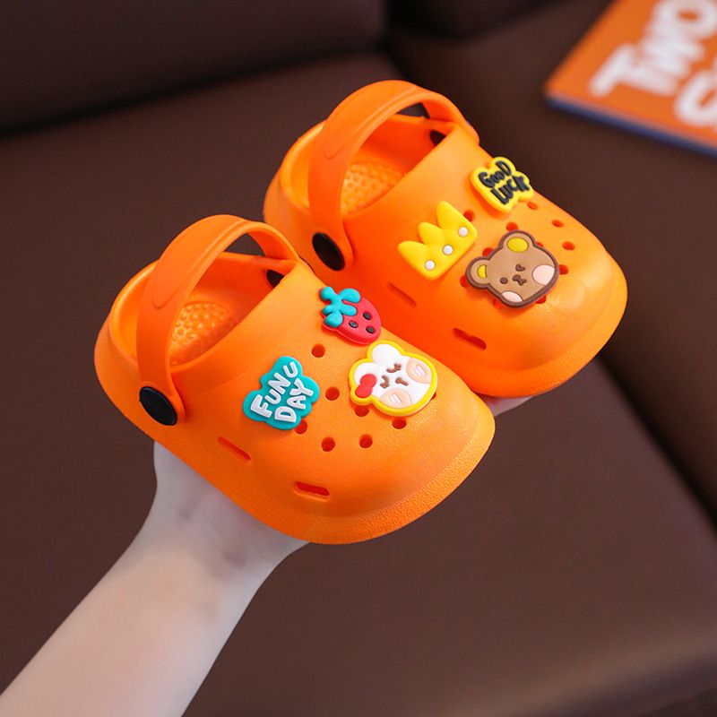 Children Slippers Summer Girl Cute Fruit Indoor Soft Bottom Anti Slip Boy Baby Household Cool Slippers Crocs