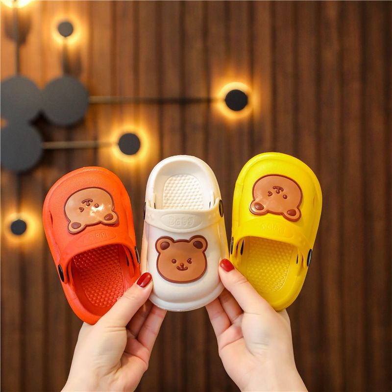 Children Slippers Summer New Cute Little Bear Baby Girl Shoes Boys' Soft Bottom Anti Slip Home Bathroom Sandals