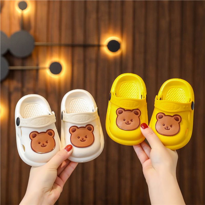 Children Slippers Summer New Cute Little Bear Baby Girl Shoes Boys' Soft Bottom Anti Slip Home Bathroom Sandals
