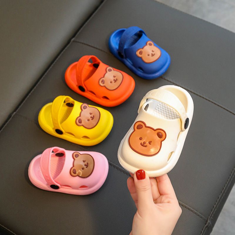 Children Slippers Summer New Cute Little Bear Baby Girl Shoes Boys' Soft Bottom Anti Slip Home Bathroom Sandals