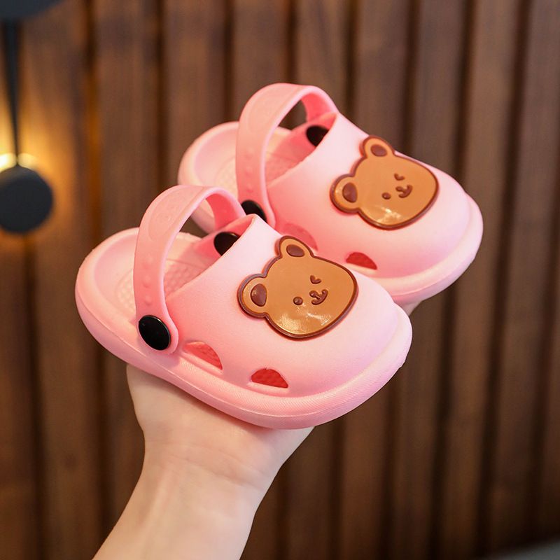 Children Slippers Summer New Cute Little Bear Baby Girl Shoes Boys' Soft Bottom Anti Slip Home Bathroom Sandals