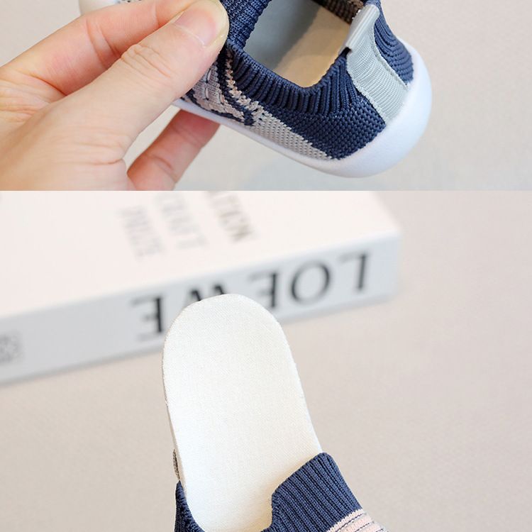 Baby Shoes Spring Autumn Children's Breathable Indoor And Outdoor Shoes Baby Soft Sole Anti-Collision Walking Shoes Fashionable Flyknit Mesh Shoes for Boys Girls