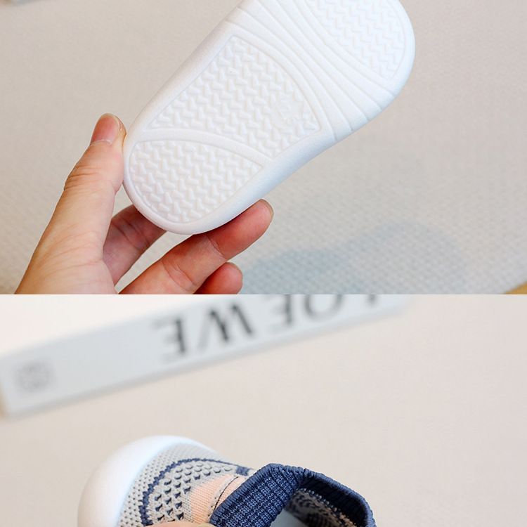 Baby Shoes Spring Autumn Children's Breathable Indoor And Outdoor Shoes Baby Soft Sole Anti-Collision Walking Shoes Fashionable Flyknit Mesh Shoes for Boys Girls