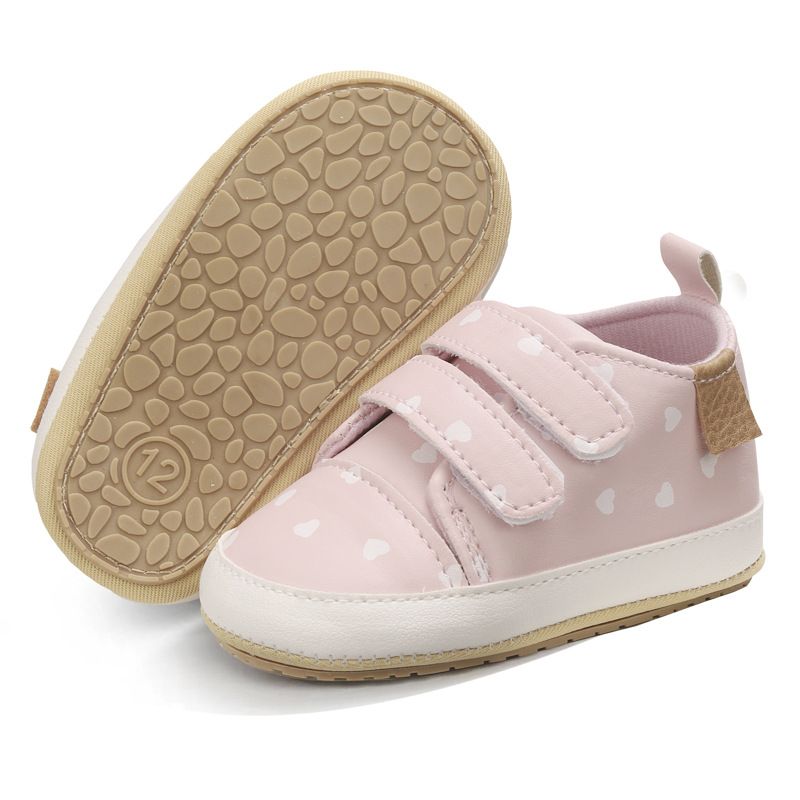 Spring Autumn 0-1 Year Old Baby Walking Shoes PU Velcro Baby Sneakers Indoor Outdoor Leather Shoes Soft Soles Baby Shoes