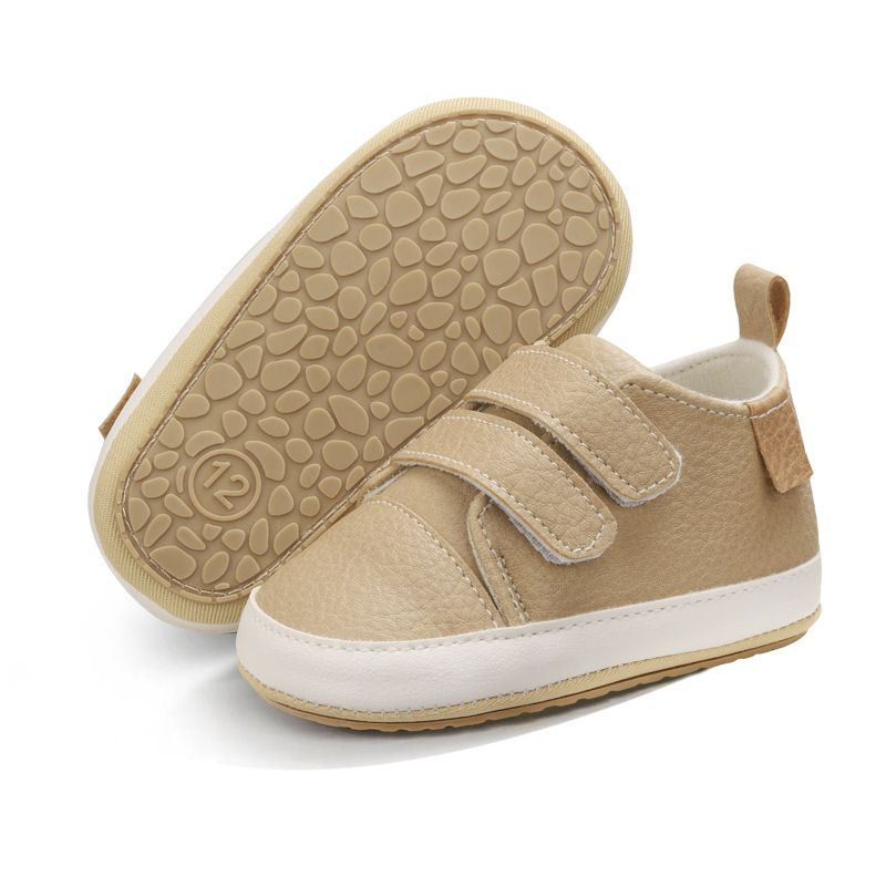 Spring Autumn 0-1 Year Old Baby Walking Shoes PU Velcro Baby Sneakers Indoor Outdoor Leather Shoes Soft Soles Baby Shoes