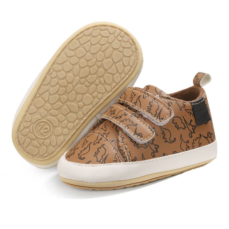 Spring Autumn 0-1 Year Old Baby Walking Shoes PU Velcro Baby Sneakers Indoor Outdoor Leather Shoes Soft Soles Baby Shoes